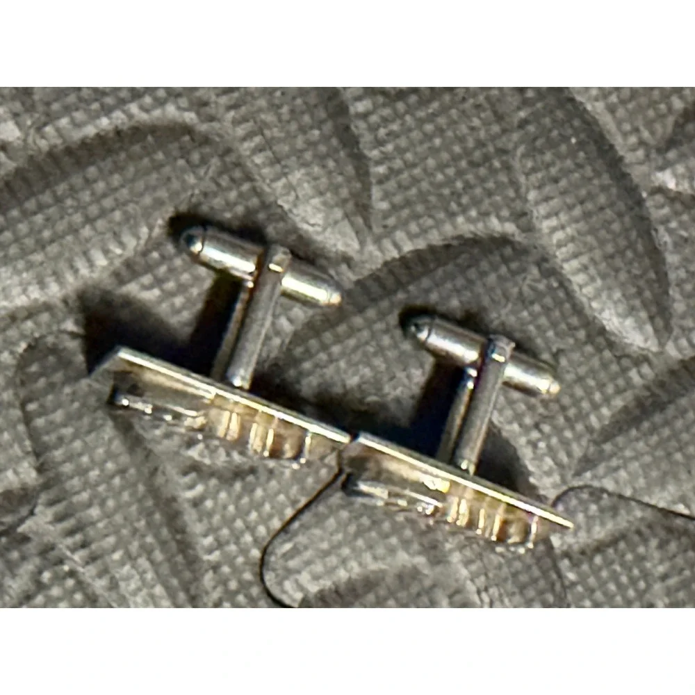Cufflinks Mens Silver Frank Nameplate Personalized Cuff Links‎ Name Initial Gift